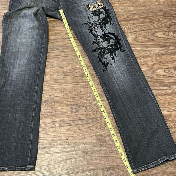 Vintage G-Unit Bootleg Jeans Faded Gray Wash Size 7 - Picture 11 of 13